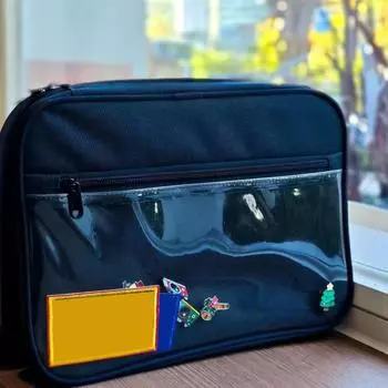 Витрина для эмалированных значков с ручкой-молнией, большая вместимость, переносная эмалированная значков