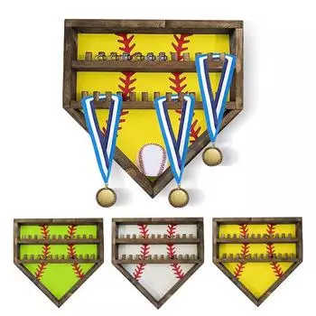 Витрина для хранения чемпионских колец, держатель для хранения, легко устанавливаемый настенный держатель для спортивных наград, держатель для бейсбольных колец белый