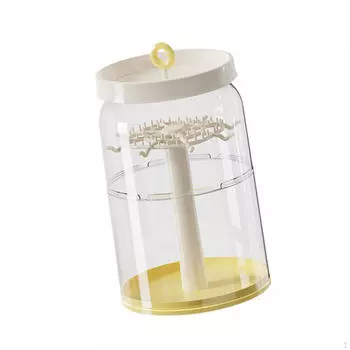 Витрина для кукол Многофункциональный прозрачный держатель Коробка для хранения коллекционных предметов Аксессуары для волос жёлтый