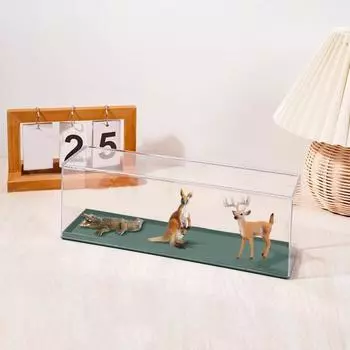 Витрина для минифигурок Прозрачный ПЭТ-пластиковый витринный шкаф для конструктора игрушек-фигурок Влагонепроницаемый и пыленепроницаемый для хранения фигурок белый