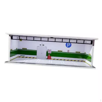 Витрина для моделей автомобилей 1/64, миниатюрные декорации, гаражная диорама, фотореквизит, парковка Style B