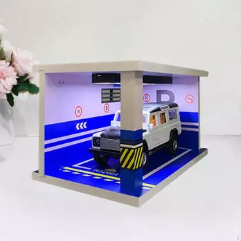 Витрина для моделей автомобилей, Витрина, 1:32 Мини литой игрушечный корпус, сцена на парковке