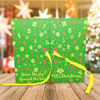 Витрина для рождественского календаря Адвент с 24 большими ящиками. Праздничное украшение