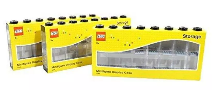 Витрина с отделениями для миниатюрных фигурок Lego Mini Figure 8, большая, черная, 40660603, детская, 3 шт.
