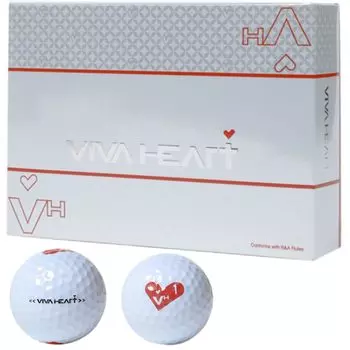 VIVA HEART Golf Balls 1 Dozen White