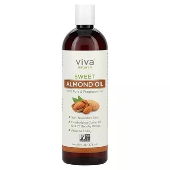 Viva Naturals, Масло сладкого миндаля, 16 жидких унций (473 мл)