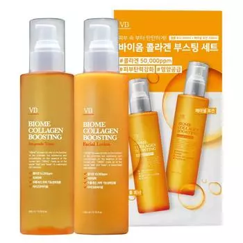 Vivas Biome Collagen Boosting Elasticity Skin 200 мл + набор лосьона 200 мл, 1 набор
