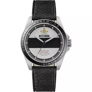 Vivienne Westwood Blackwall 38 мм Кварцевый Аналоговый Дисплей Слоновая кость Мужские Часы, Черные, VV293BKBK-AMZUK.
