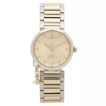 [Vivienne Westwood] Женские часы 31 мм кварцевые золотые серебряные золотые VIVIENNE WESTWOOD VV246CPSG совместимы с A4 [Товар]