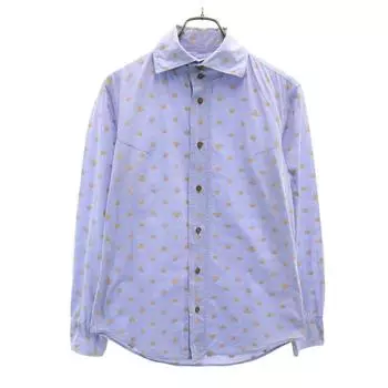 Vivienne WestwoodMAN Japanese Orb Dot Pattern Long sleeve Cotton shirt 46 Men s Used