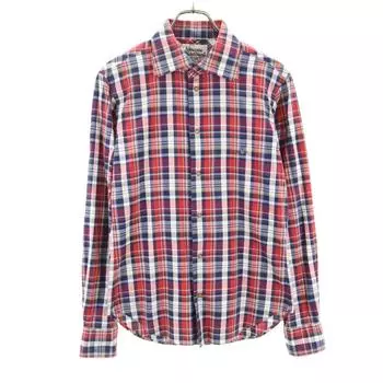 Vivienne WestwoodMAN made in Japan Long sleeve Check shirt 44 Red series Men s Used