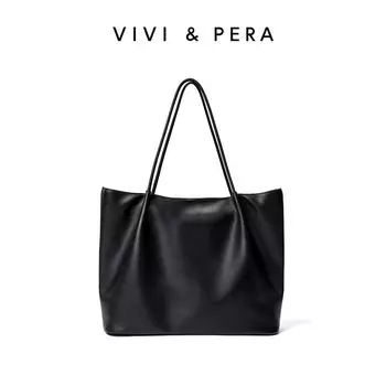Viviipera Large Capacity Minimalist Support Wrinkle Volume Casual Normcore Black