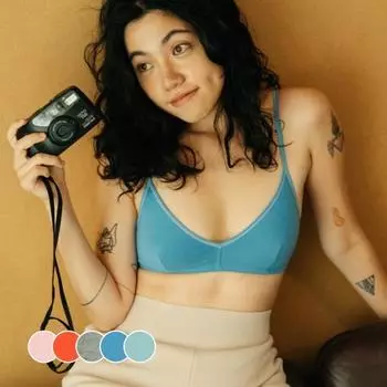 Vivviv НОВЫЙ Органический O Бралетт (5colors) Tender Peach L