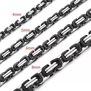 Византийские подарки для мужчин, высокое качество, ожерелье-цепочка, модное ожерелье из нержавеющей стали, в стиле панк, золотого, серебряного цвета 4mm/60cm