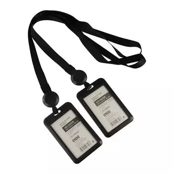 Визитная карточка выдвижная катушка для бейджей черная рабочая обложка для карт держатель для удостоверения личности офисные принадлежности чёрный