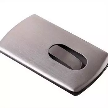 Визитница Чехол для банковских карт Чехол для визитных карточек с ручной щеткой для мужчин и женщин Офисные принадлежности серебряный