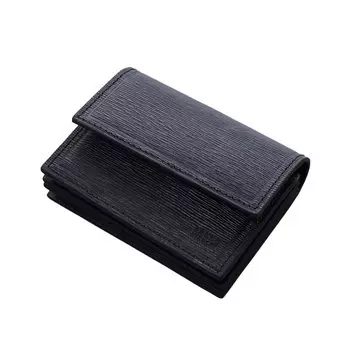 Визитница из натуральной кожи Slide 345193 Визитница из коровьей кожи черного цвета [Takeokikuchi] Мужская [01]