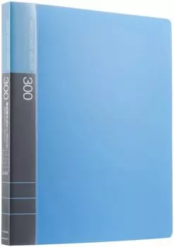 Визитница KOKUYO File, сменный тип бумаги, A4, синяя, 30 отверстий, на 300 человек, боковой вход, Mei-335NB