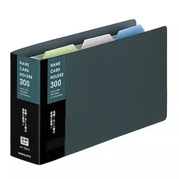 Визитница KOKUYO, сменная бумажная, 2 отверстия, на 300 человек, вертикальная, темно-серая, Mei-30DM