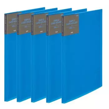 Визитница Plus file держатель для карточек на 200 листов А4 синий набор из 5 книг