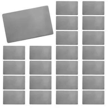 Визитные карточки HAMILO Металлические пустые визитные карточки Визитные карточки для лазерной гравировки Набор из 100 шт. серебряный