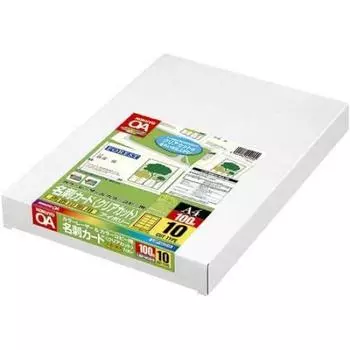 Визитные карточки KOKUYO цветные LBP [прозрачные] А4 100 листов для двухсторонней печати