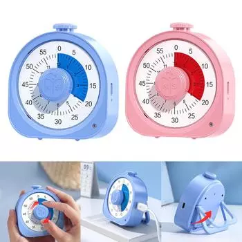 Визуальные часы Кухонные таймеры Таймеры для готовки Пластиковые визуальные таймеры для готовки Сна Активный отдых розовый