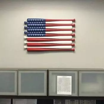 Визуальный эффект Нежный Уникальный износостойкий бейсбольный флаг Уличный настенный декор Бейсбольная бита Флаг