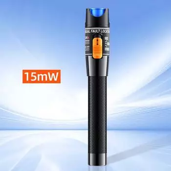 Визуальный дефектоскоп 5Mw-100Mw Красный лазерный указатель Инструмент для проверки оптоволокна Тестер оптоволоконного кабеля Fc/Sc/St Универсальный интерфейс 15MW