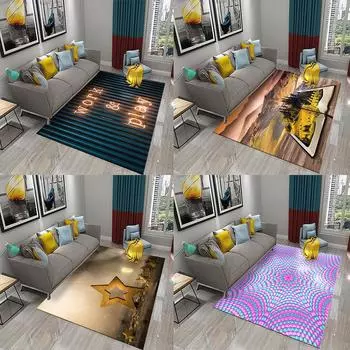 Визуальный космический ковер для спальни, простая мягкая плоская подушка, коврик для гостиной, креативный дизайн, ковер, ковер современного искусства 40x60cm