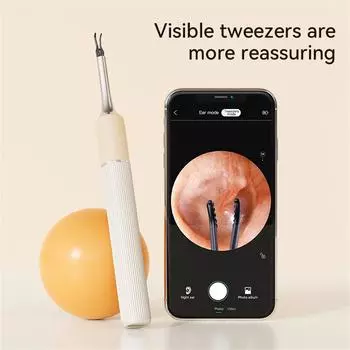 Визуальный очиститель ушной серы, эндоскоп с объективом 3,2 мм, электрический очиститель ушей, отоскоп для удаления серы, 8-мегапиксельный HD-пиксельный набор пинцетов для ушей, инструменты