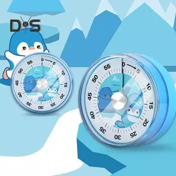 Визуальный таймер, мультяшный животный принт, разборчивый, с звонком, напоминанием, портативный, 60-минутный обратный отсчет, диаметр, для студентов, учителей, механические часы, время белый