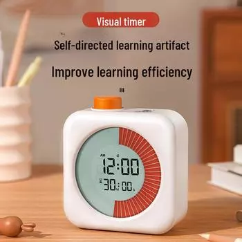 Визуальный таймер обратного отсчета: Бесшумный будильник для детского тайм-менеджмента и самодисциплины Sakura Pink [Alarm/Clock/Timer]