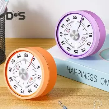 Визуальный таймер обратного отсчета для класса, бесшумный магнитный кухонный таймер, большой таймер на 60 минут с дополнительными режимами будильника для детей и взрослых фиолетовый
