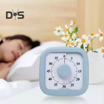 Визуальный таймер обратного отсчета для кухонных совещаний Бесшумный магнитный таймер Легко читаемый дисплей 60-минутный таймер для обучения в классе белый