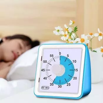 Визуальный таймер обратного отсчета для собраний в классе. Бесшумный магнитный таймер для кухни с будильником. Легко читаемый. красный