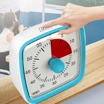 Визуальный таймер с ночной подсветкой 60-минутный таймер портативный кухонный таймер для приготовления пищи часы-напоминалки ручной обратный отсчет будильник