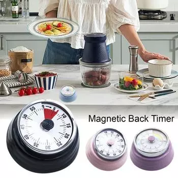 Визуальный таймер Японский механический таймер Магнитный таймер с обратной стороной Батарейки не требуются Громкий сигнал Универсальный кухонный таймер для спортзала Йога Обучение Дом розовый