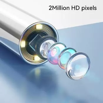 Визуальный ушной отоскоп 1,38 IPS экран беспроводной эндоскоп 1080P HD камера инструменты для очистки ушной серы сделать снимок видео осмотр уха белый