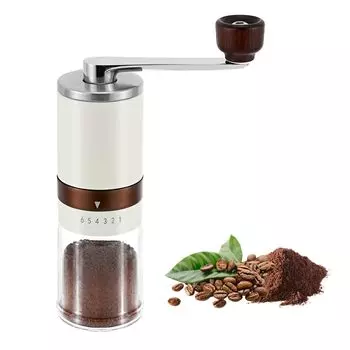VKCHEF Кофейная ручная мельница для кофе Керамическая кофемолка Внешний 6-градусный легкий и быстрый сверхтонкий равномерный помол кофе Портативный легкий
