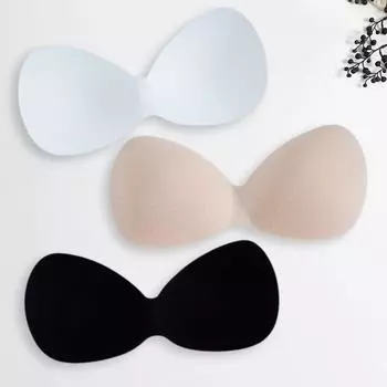 Вкладыш для бюстгальтера 0,1 см, ультратонкий, хорошо пропускающий воздух, треугольный губчатый вкладыш для бюстгальтера Push Up, женский невидимый вкладыш для купальника, увеличивающий грудь, вкладыши для чашечек груди S