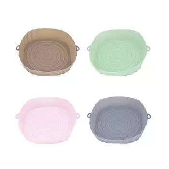 Вкладыш для фритюрницы с антипригарным покрытием, силиконовый горшок для фритюрницы, квадратная кухонная сковорода для выпечки, гриль 14.5cm серый