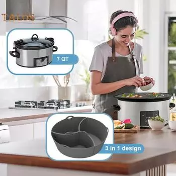 Вкладыш для тушеного мяса для приготовления пищи мягкий практичный коврик для замены тушеного мяса для кухни чёрный