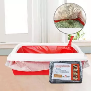 Вкладыши для кошачьих туалетов 10 шт., проволочные мешки для кошачьих туалетов с фильтрующей сеткой, многоразовые вкладыши для кошачьих туалетов, толстые мешки для кошачьих туалетов