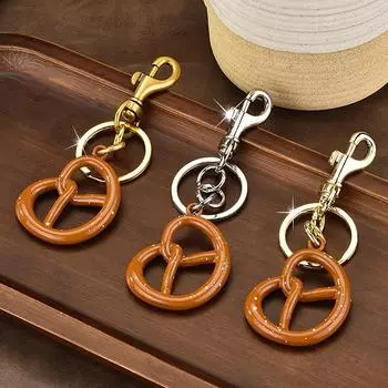 Вкусный брелок для ключей в виде печенья, брелок для ключей с подвеской для женщин и мужчин, сумка для ключей, аксессуары для ключей, подарок