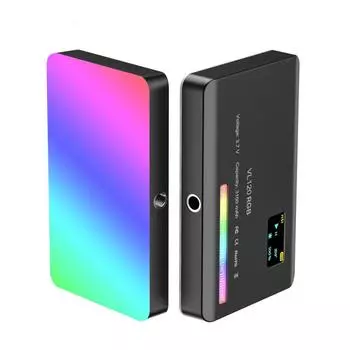 Vl120 Rgb Мини Карманный светодиодный заполняющий светильник Портативный полноцветный портативный светильник для фотосъемки чёрный