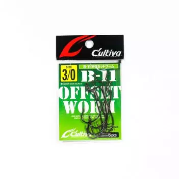 Владелец B-11 Червячный крючок со смещением, размер 3/0 (0067)