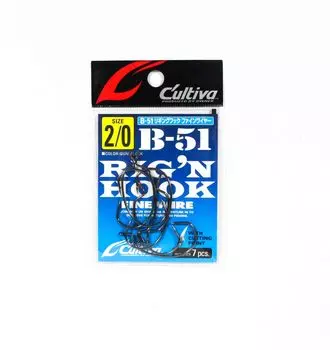 Владелец B-51 Червячный крючок Rig n для тонкой проволоки, размер 2/0 (0432)