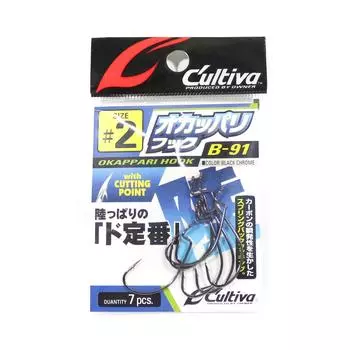 Владелец B-91 Червячный крючок Okapari, размер 2 (1125)