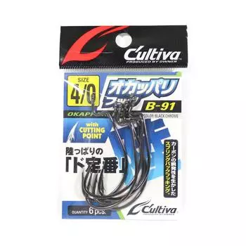 Владелец B-91 Червячный крючок Окапари Режущая точка Размер 4/0 (1200)